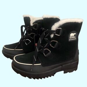 SOREL Tivoli IV Snow Boots Black Size 8 NIB